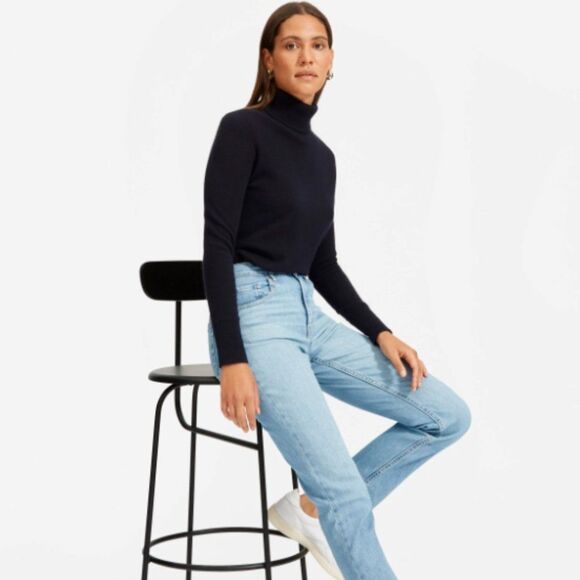 Everlane the Curvy Cheeky Straight Ankle Jean Sky Blue - Picture 10 of 10